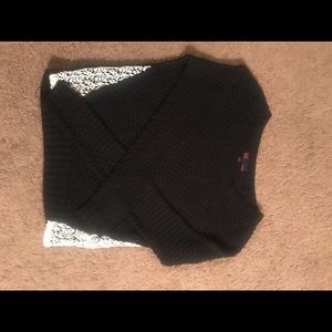 Black sweater with lace